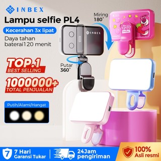 [Atur 360°] INBEX PL4 PRO MINI Lighting konten kecerahan 3000Lux 3 Warna + tahan 2 jam x Lotso Disney  Lampu selfie untuk Kecantikan dan Penggunaan