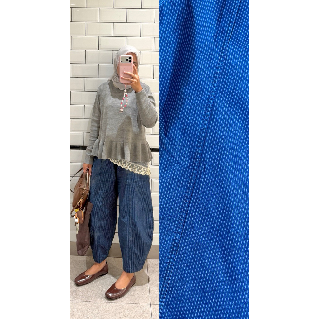 [Sister] BARREL STRIPE PREMIUM | BARREL PANTS กางเกงยีนส์ | BARREL PANTS POLOS