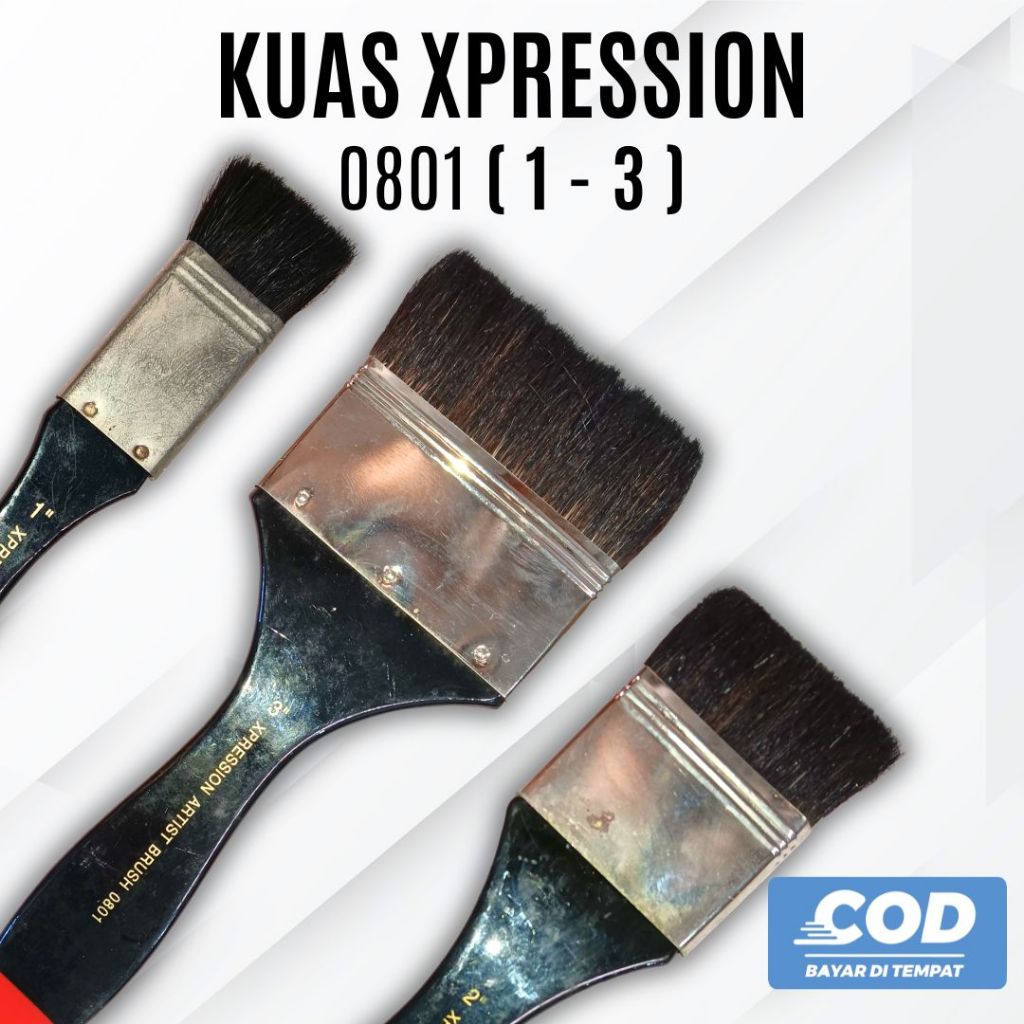 XPRESSION FLAT PAINTING BRUSH 0801 (1 - 3) - แปรงพ่นสีแบรนด์ XPRESSION