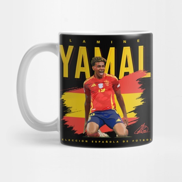 Lamine Yamal - แก้วชาฟุตบอลสเปน Lamine Yamal