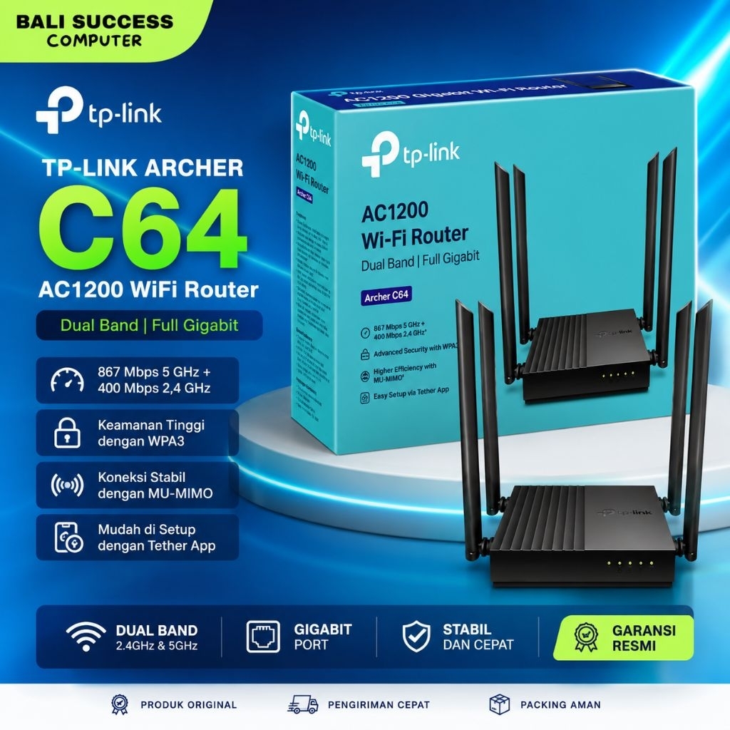 TP LINK ROUTER WIFI AC 1200 รับประกัน 1 ปี