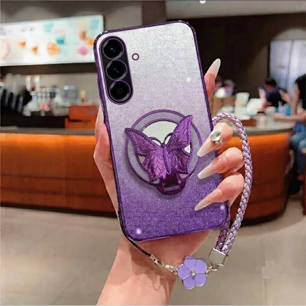 Softcase Samsung A26 5G A17 5G A16 4G/5G A15 4G/5G A14 4G/5G Case Glitter Blink Ring กระจกผีเสื้อ Ae