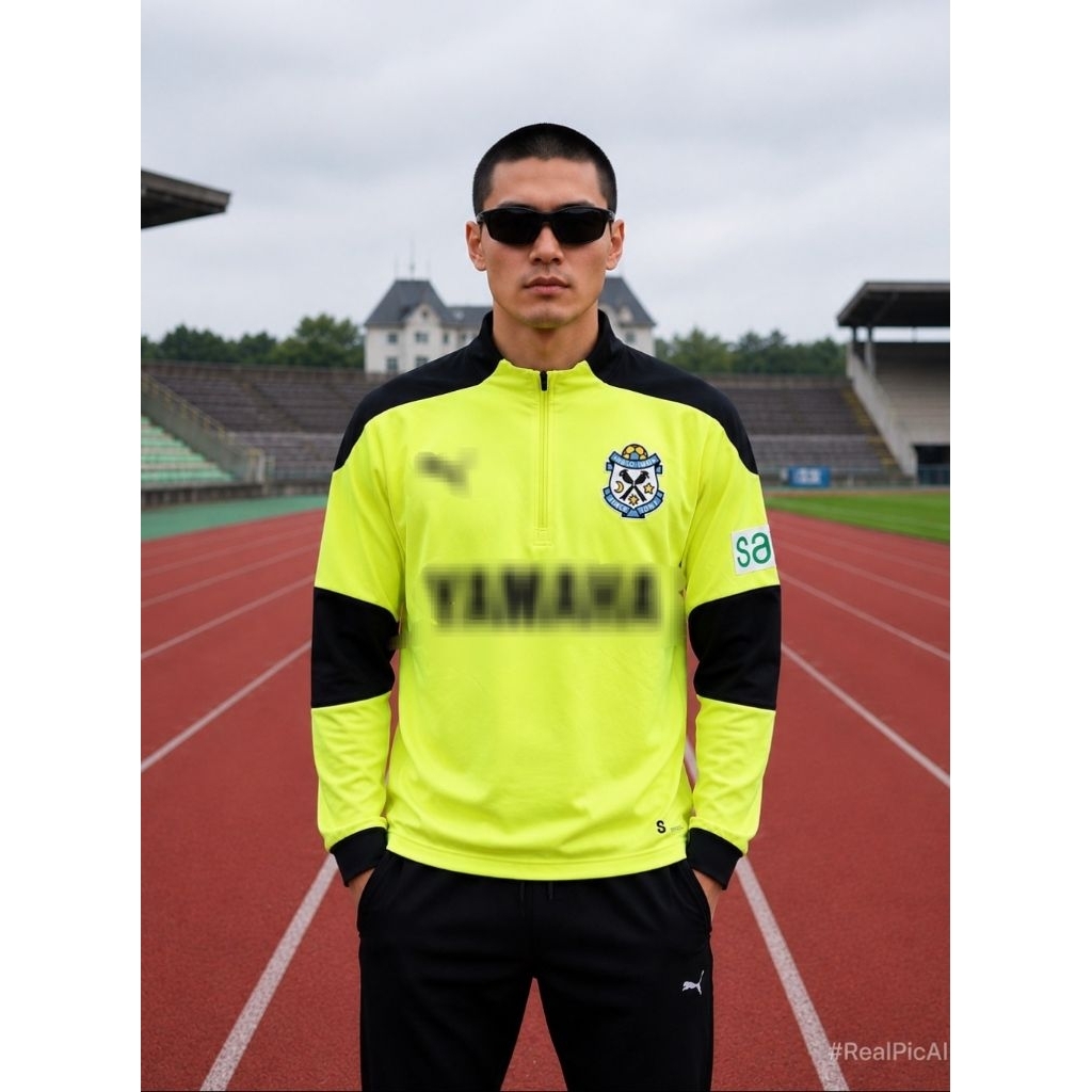 (ขนาดเล็ก) Halfzip Longsleeves P*MA J*bilo iwa*ta Trning jersey 0R1 ไซส์ S fit M (P62 x L48)