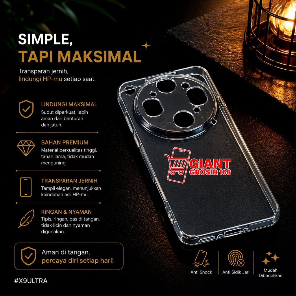 OPPO FIND X9 ULTRA CASE CLEAR HD 2.0MM CASE CLEAR TRANSPARENT OPPO FIND X9 ULTRA CH-01