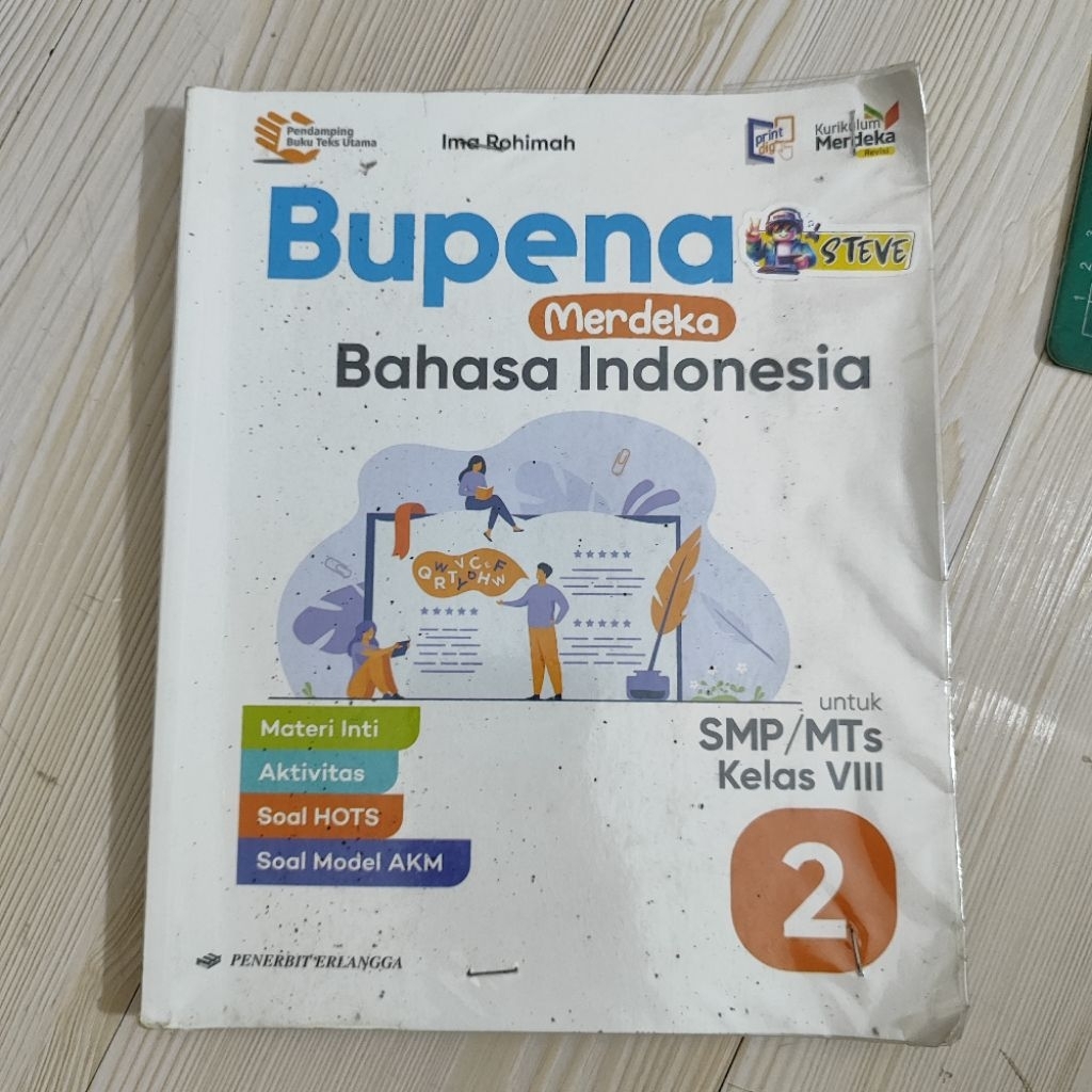 หนังสือ BUPENA ที่ใช้แล้วสําหรับ INDONESIAN LANGUAGE CLASS 2 SMP / CLASS 8