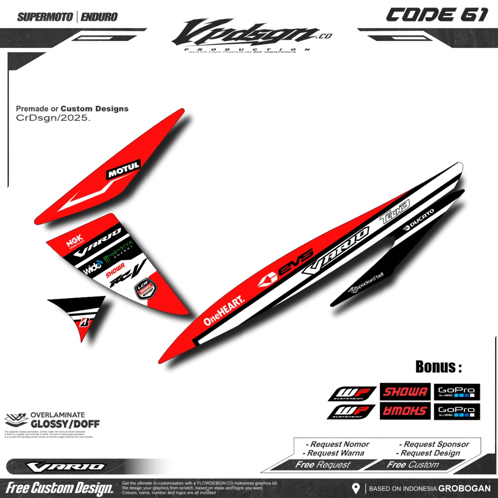 Vario 110 คาร์บูเรเตอร์ Striping - Vario 110 คาร์บูเรเตอร์ Striping Variation สติกเกอร์ CODE 59