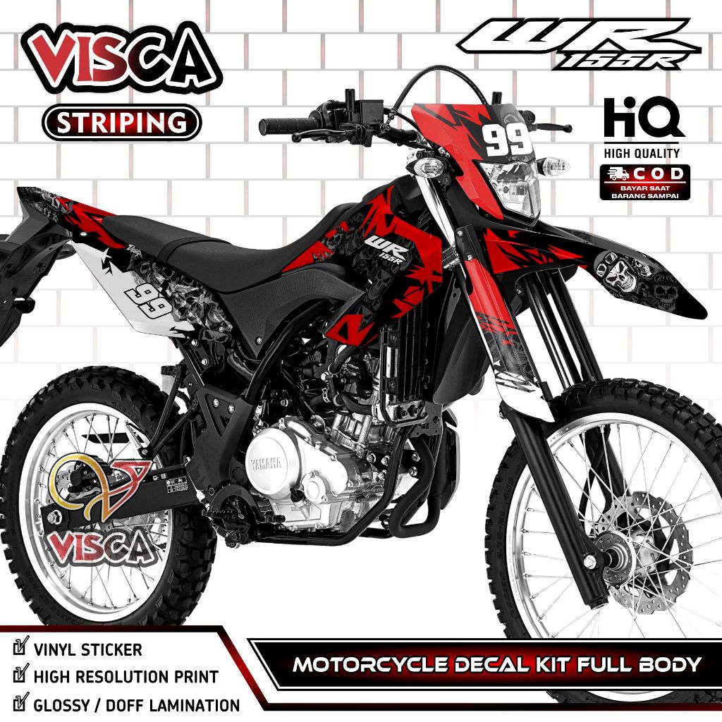 Decal WR 155 - WR 155 สติกเกอร์ - WR 155 รูปลอกเต็มตัว - WR 155 Variation Striping - WR 155 Skull Ho
