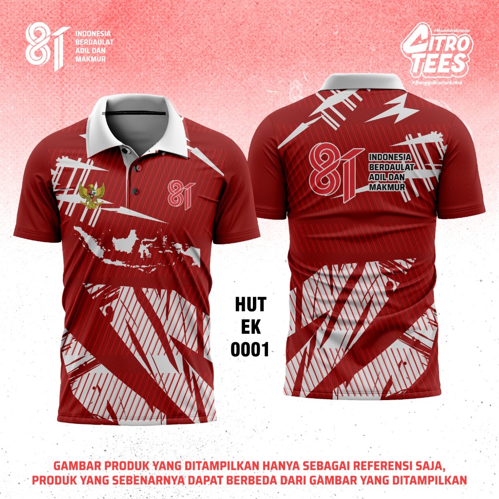 CTS HUT RI - INDEPENDENCE JERSEY 2026 (HUT EK 001) | NEEDLE DRYFIT | ฟรีที่กําหนดเอง