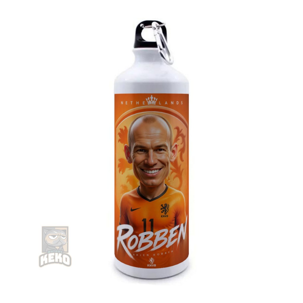 Arjen Robben 3D Character Design A Football Icon Reimagined Football Player Sport Bottle