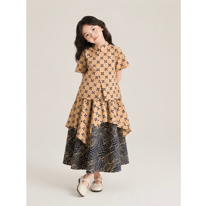 Bekids Batik - เสื้อและกระโปรงผ้าบาติก Sasmaya สําหรับเด็ก (3-12 ปี)