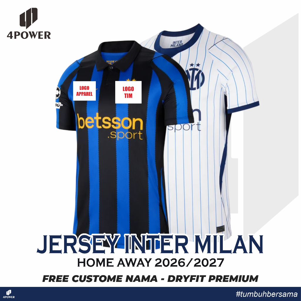 4power ใหม่ล่าสุด INTER MILAN JERSEY 2026/2027 - เสื้อยืด INTER MILAN 2027 ใหม่!!