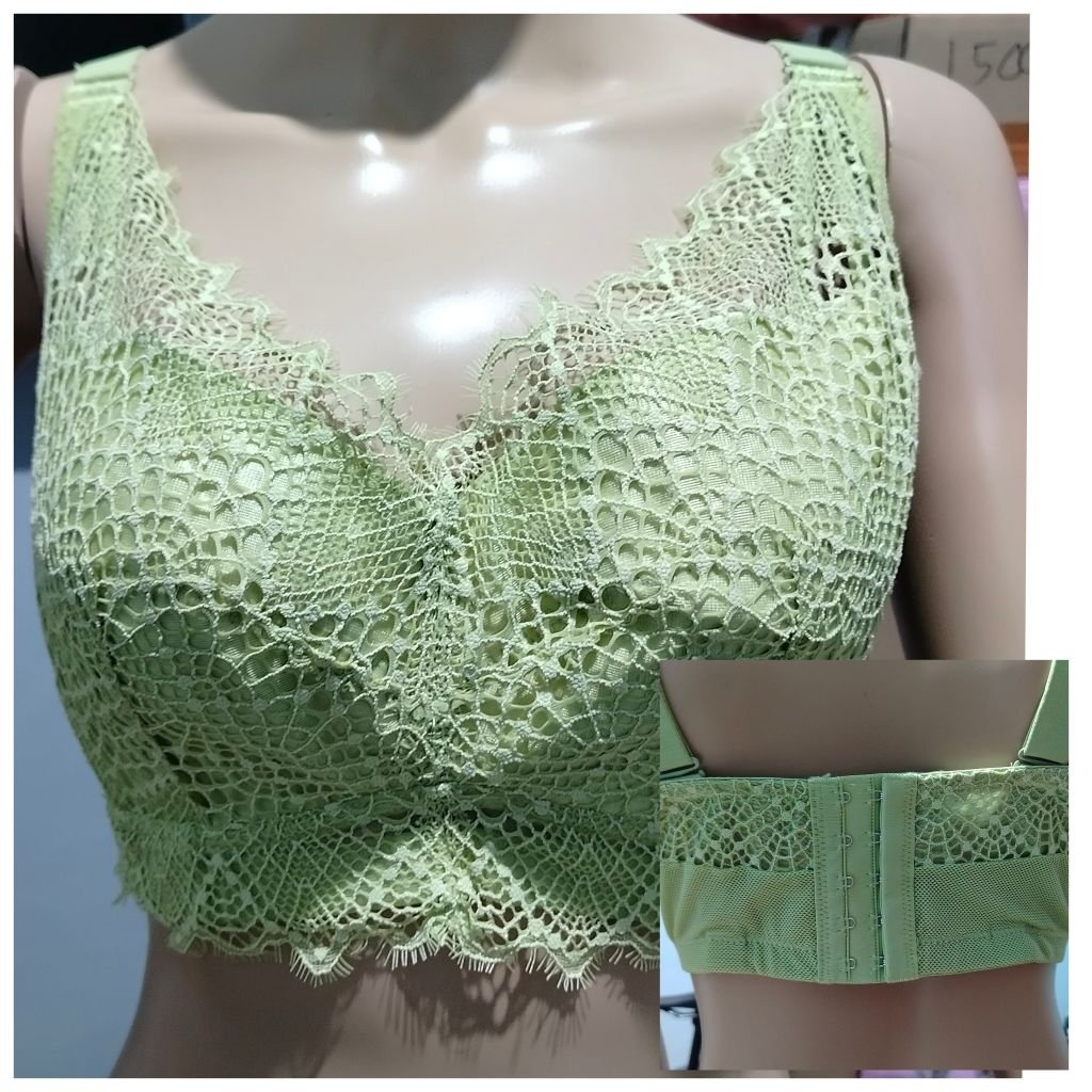 Slim Body Bra ถ้วยจัมโบ้ไม่มีลวดไม่มีถ้วยโฟม F ขนาด 34 ถึง 42