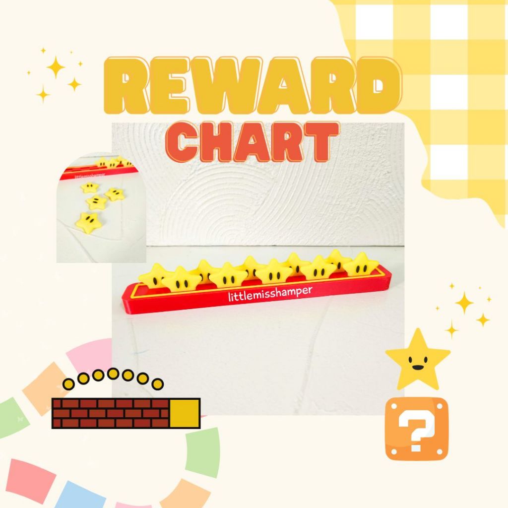 PO Unit Reward Chart Children Star 1 แถว มี 10 ดาว