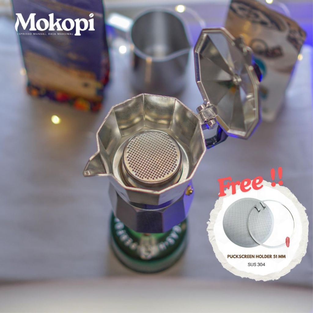 Mokapot Underbone V1 อัพเกรดตะกร้า 51 มม. 2 ถ้วย Espresso Ala 9 Barista