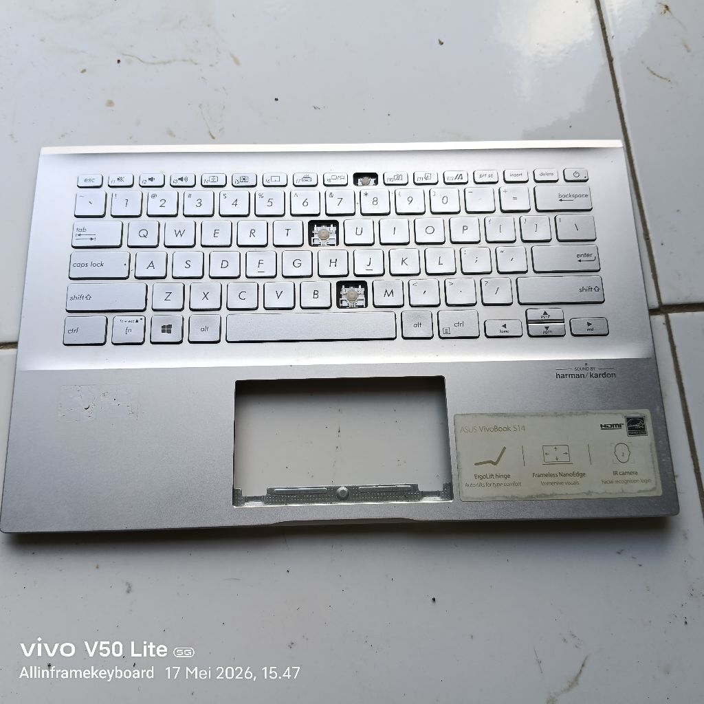 กรอบแป้นพิมพ์แล็ปท็อป Asus VivoBook X431F X431FA S431F S431FA