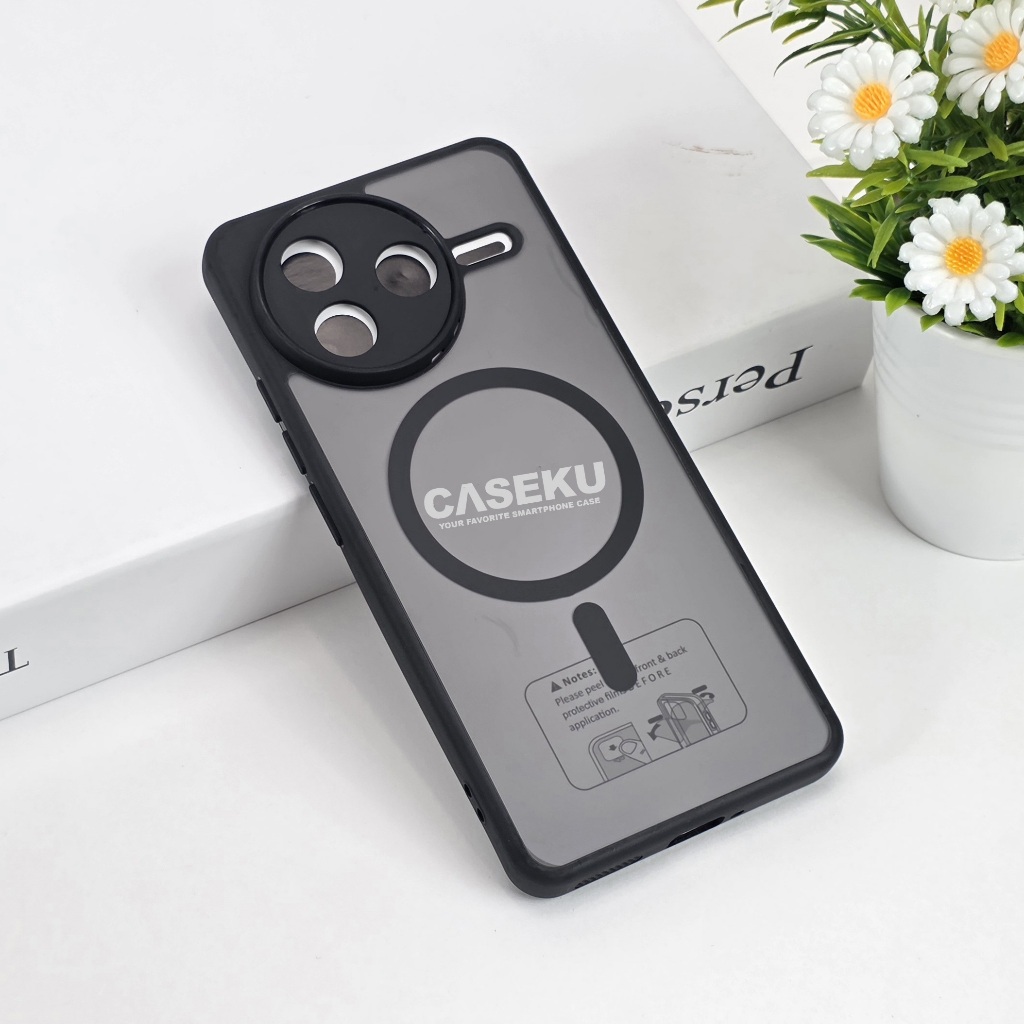 Magnetic Matte Magsafe Dove Black Edition สําหรับ Poco F7 Poco F7 Pro Poco F7 Ultra Poco F8 Pro Poco