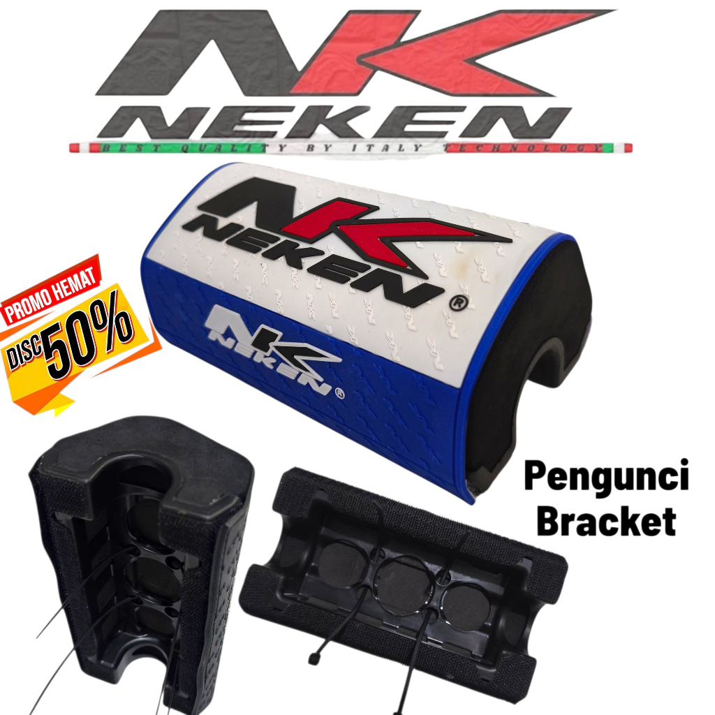 WAREHOUSE นําเข้า NK HANDLEBAR FOAM BLUE WHITE RUBBER HANDLEBAR FOAM โลโก้ 3D พร้อม COOL DESIGN BRAC