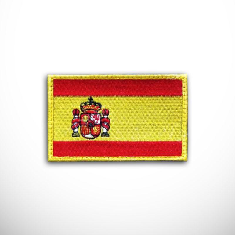 Patch ธงสเปนสัญลักษณ์เย็บปักถักร้อยธงสเปน España Coat แขน Iberia Peninsula เมดิเตอร์เรเนียนยุโรป EU 