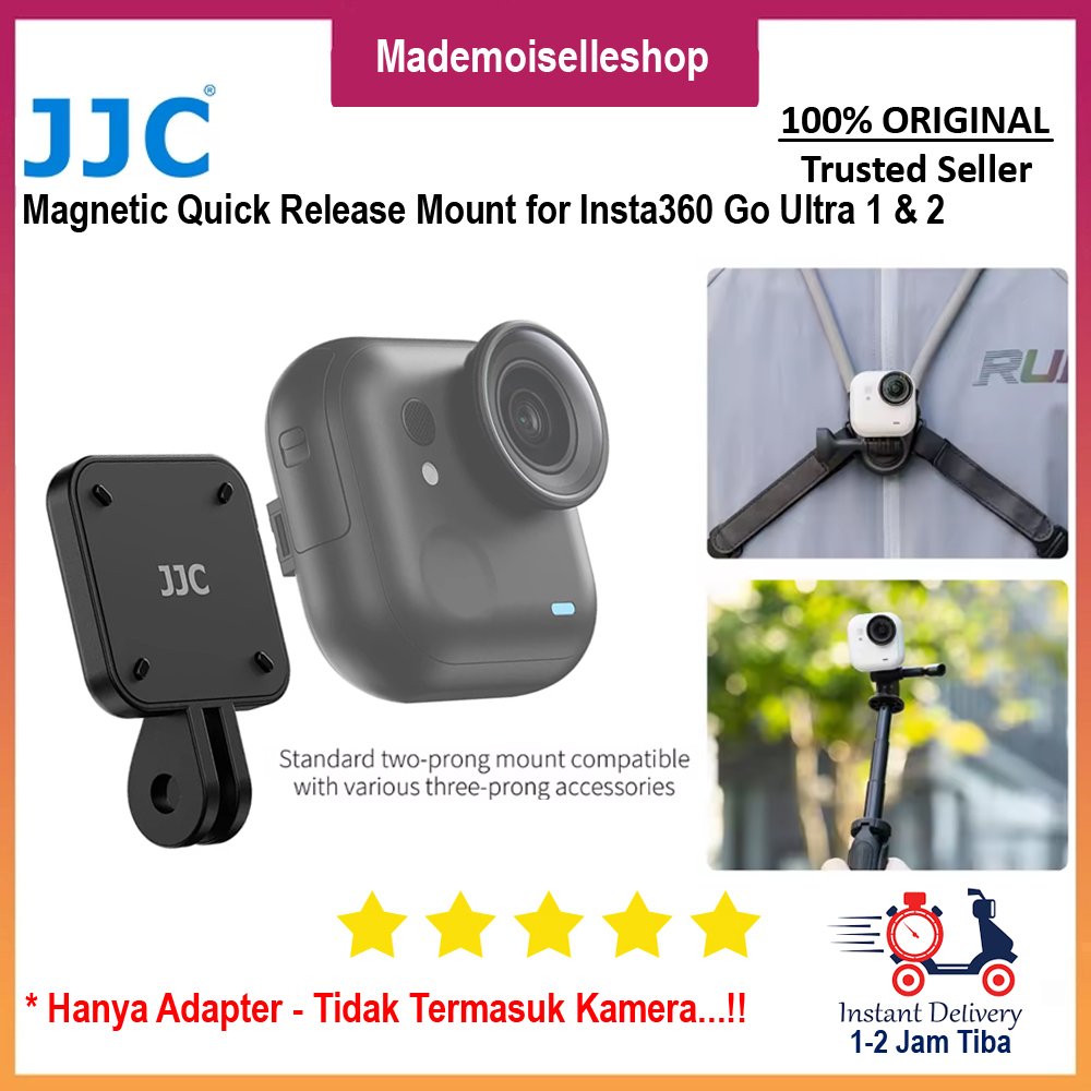 JJC AD-GU - Magnetic Quick Release to Action Cam Mount เหมาะสําหรับ INSTA360 Go Ultra 1 & 2