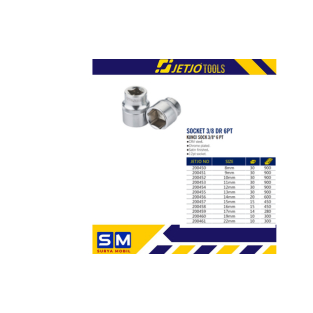 JETJO SOCKET 3/8 DR 6 PT SOCKET WRENCH 3/8 DR 6 PT