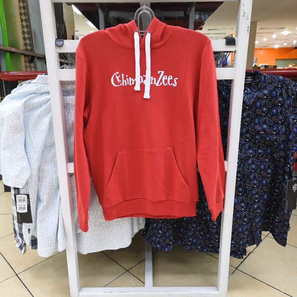 Hoodie Chimpanzees ICONIC Pullover Red Original