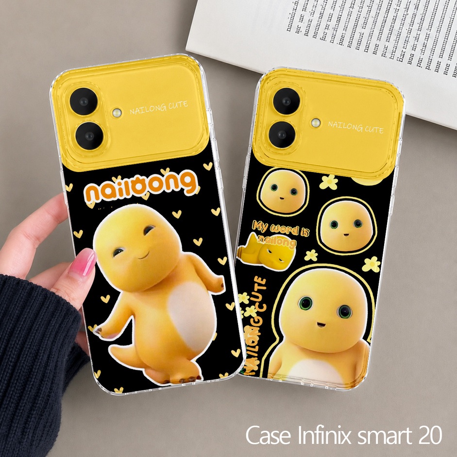 HP Infinix Smart 20 Clear Case ใหม่ล่าสุด 2026 - nailong Procamera Silicon Softcase - เคสโทรศัพท์กัน