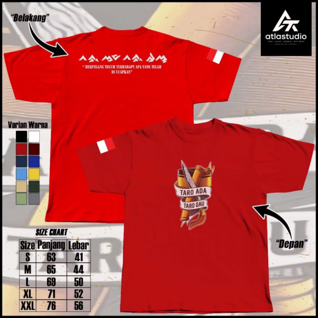 TARO ADA TARO GAU TSHIRT สําหรับผู้ชายและผู้หญิง UNISEX ใหม่ 2026