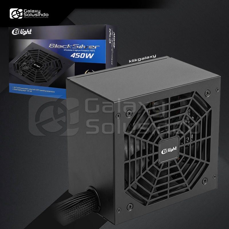 แหล่งจ่ายไฟ Enlight Black Silver 450Watt - GK