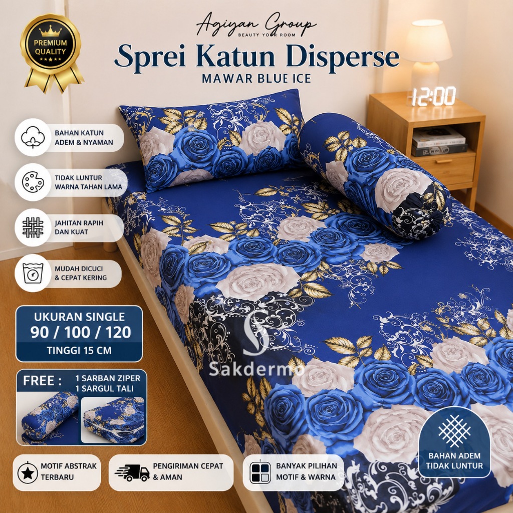 ใหม่ล่าสุด AESTHETIC MOTIF SINGLE SET BED SHEET / SINGLE SET BED SHEET UK 90/100/120 / AESTTHETIC SI