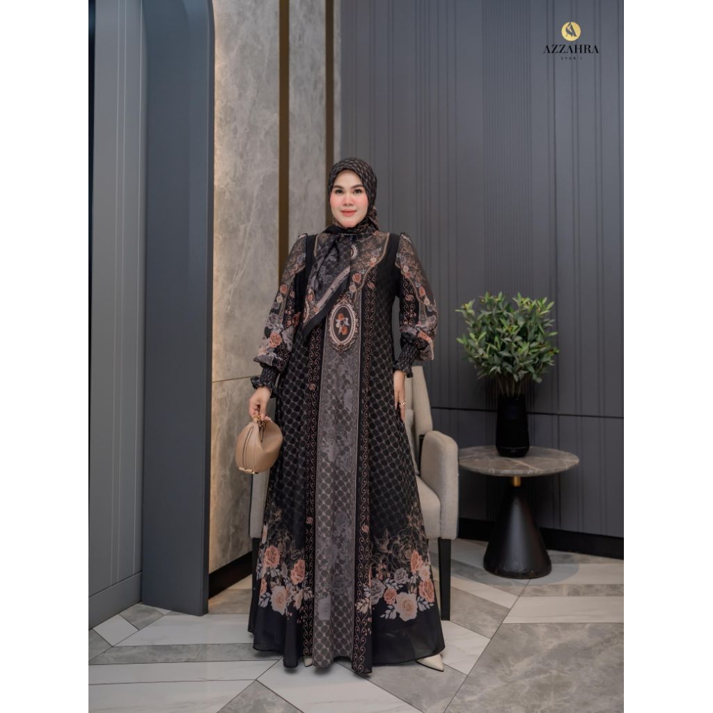 ชุดดอกไม้ Syari Gamis ล่าสุด By Azzahra Syari / Syari Gamis สวยงาม / Syari Gamis หรูหรา / Premium Sy