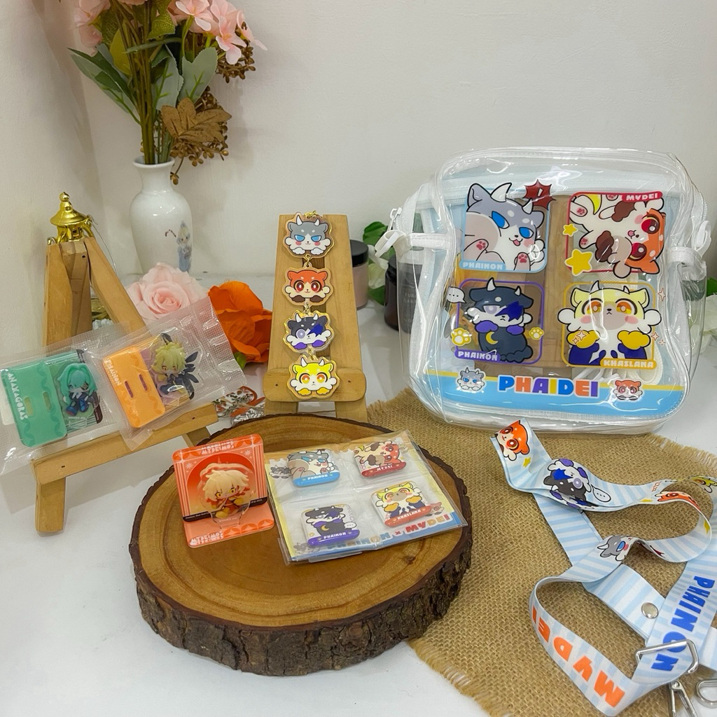 Honkai Star Rail HSR Fanmerch Awoo Chimera Paidei Kainon x Mydei & Anaxa Stande พวงกุญแจป้าย Chimera