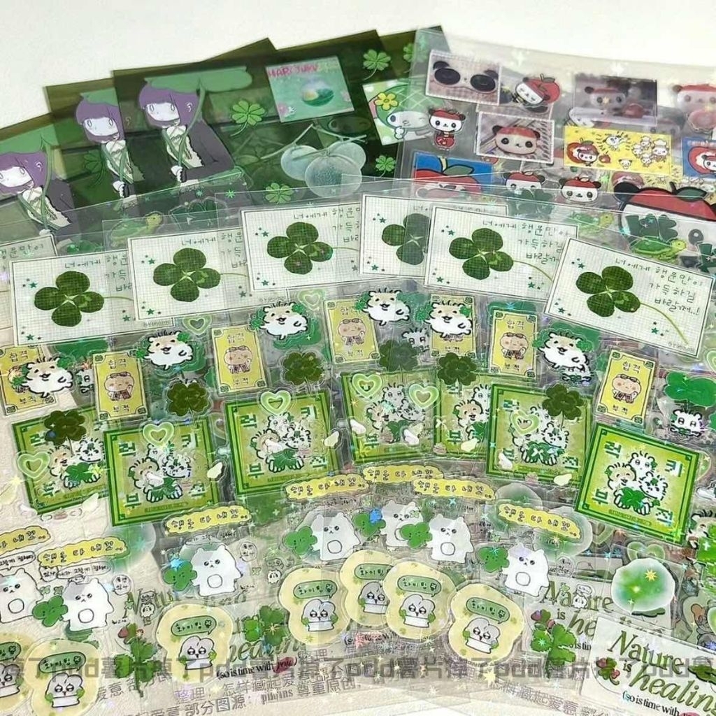 [READY] แผ่นสติ๊กเกอร์ Y2K ของญี่ปุ่นของ Juminocore DIY สําหรับตกแต่งและวารสาร