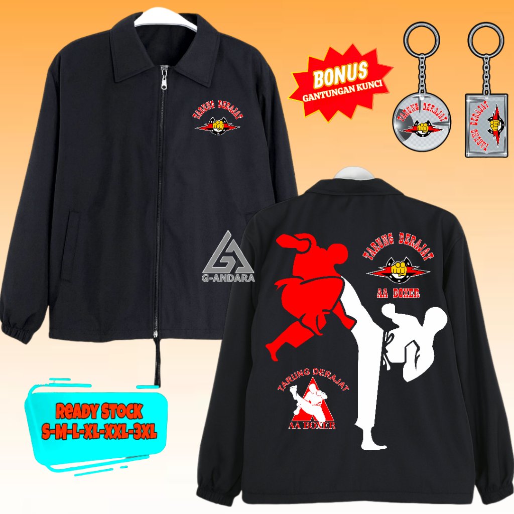 GUNDAN เสื้อแจ็คเก็ต COACH สําหรับ FIGHTING MARTIAL ARTS DERAJT AA B0XER DESING ใหม่พรีเมี่ยมกันน้ํา