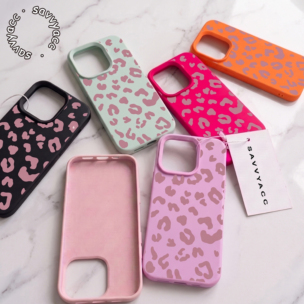 LYCHEE CANDY LEOPARD สําหรับ OPPO A3S A3X A5S A5X A6 A6C A6S A9 A15 A16 A17 A18 A31 A36 A52 A53 A54 