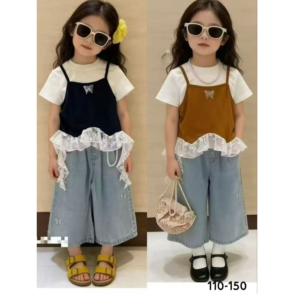 KINAFA (1-5t) BUTTERFLY JEANS SET A9100