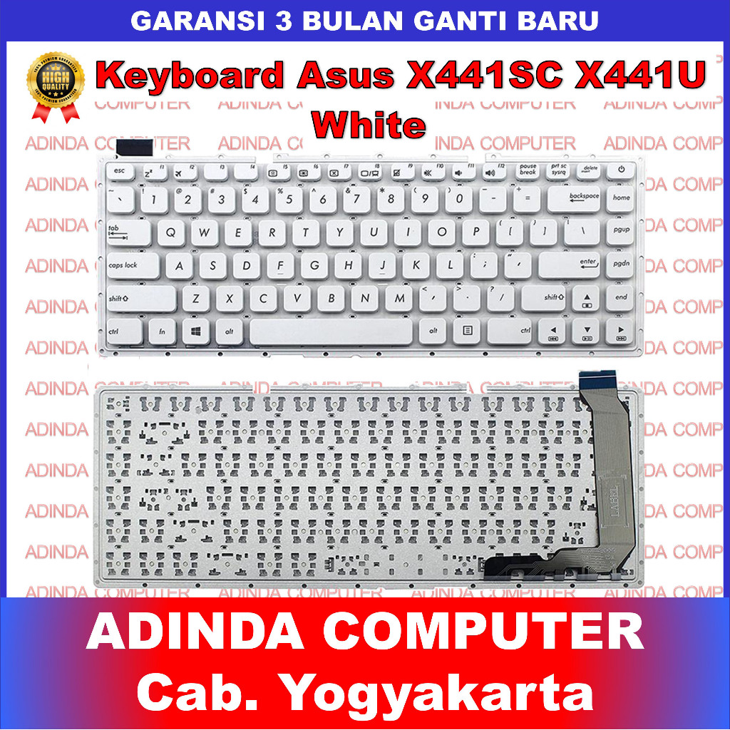 Asus X441SC X441U X441SA X441 A441 X441S A441U X441UA คีย์บอร์ดสีขาว