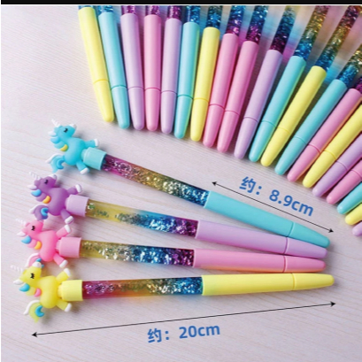 CUTE CHARACTER CARTOON MOTIF GLITTER AIR GEL PEN / GLITTER PEN / BALL PEN / PEN / BALLPOINT PEN