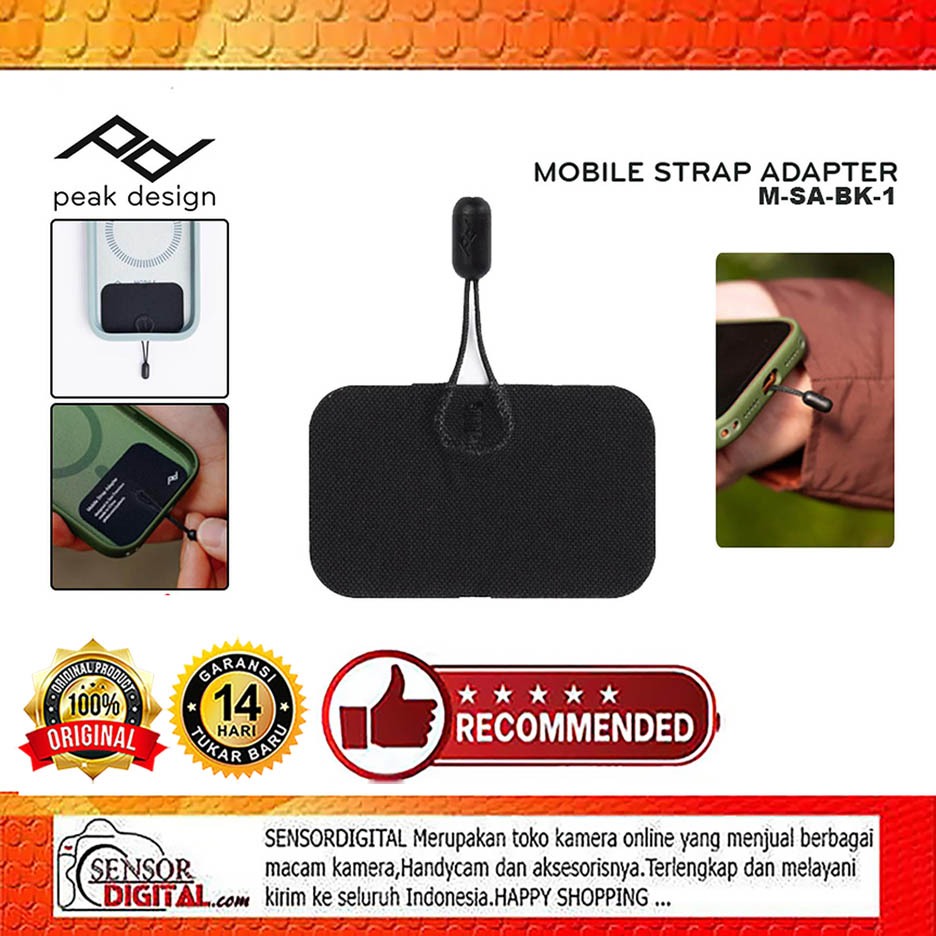 PEAK DESIGN MOBILE STRAP ADAPTER สําหรับ Peak Design Mobile Strap Peak Design M-SA-BK-1 Official War