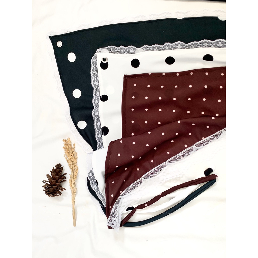 POLKADOT SCARF / LACE SCRAFT / HEAD BANDANA / HEAD HOOD / SCARF
