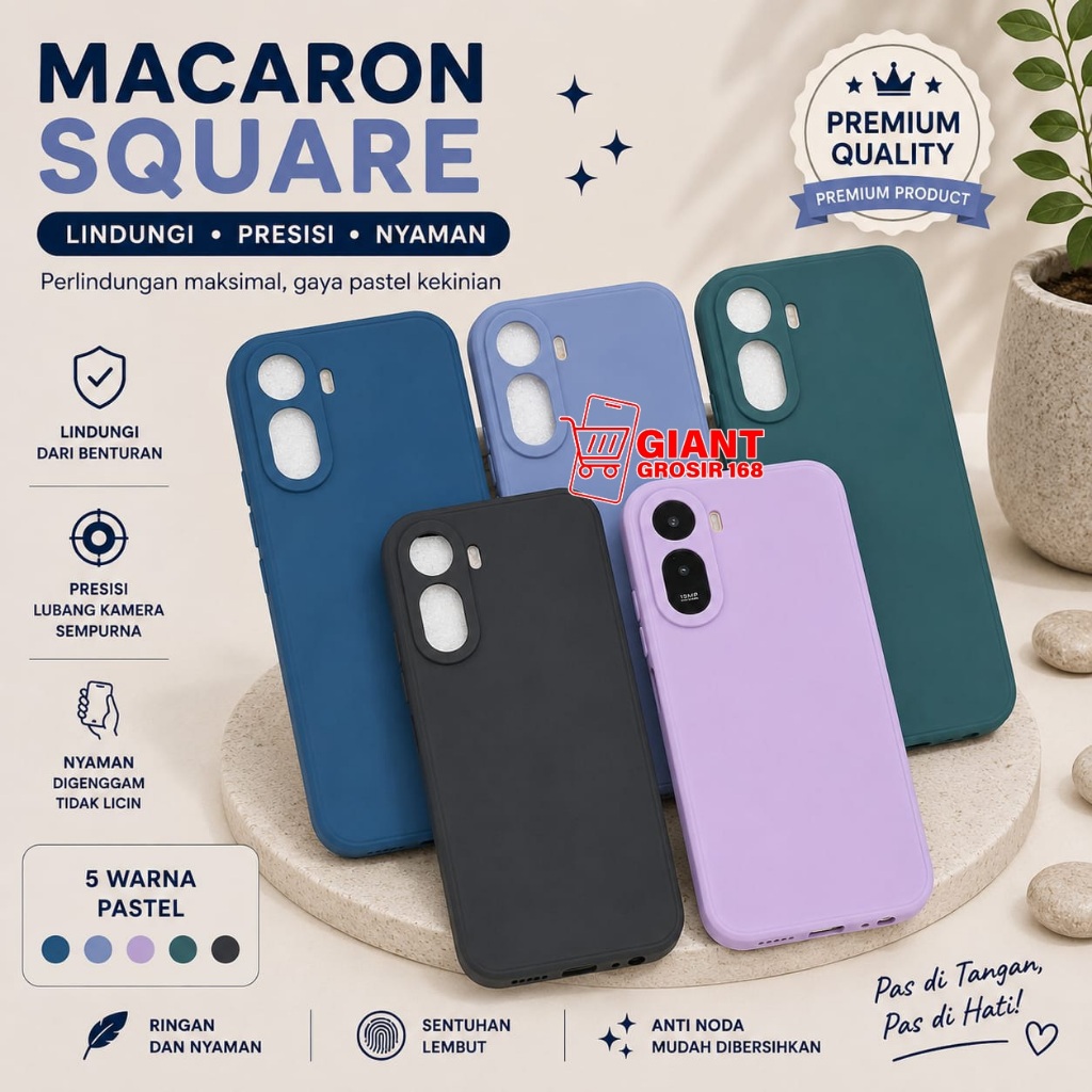 Redmi A7 Pro Macaron Square Softcase Candy Macaron / Case Square Edge Redmi A7 Pro MS-1