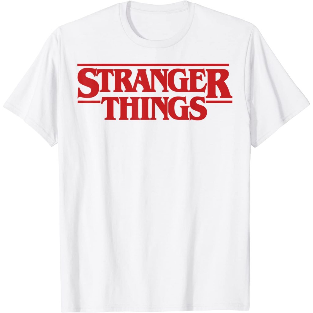 Netflix Stranger Things Simple Red Logo T-Shirt Adult T-Shirt