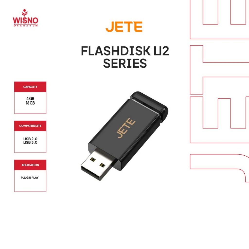 JETE U2 USB 3.0 แฟลชไดรฟ์สไลด์รับประกัน 5 ปี Original PC แล็ปท็อปแฟลชดิสก์ 4GB 8GB 16GB 32GB 64GB