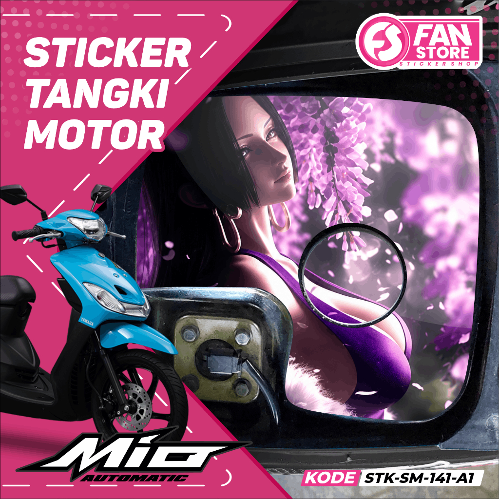 Mio Sporty Tank Accessories Sticker Anime Girl Design ปรับแต่งได้ - ทนทาน Mio Sporty Tank Protector 