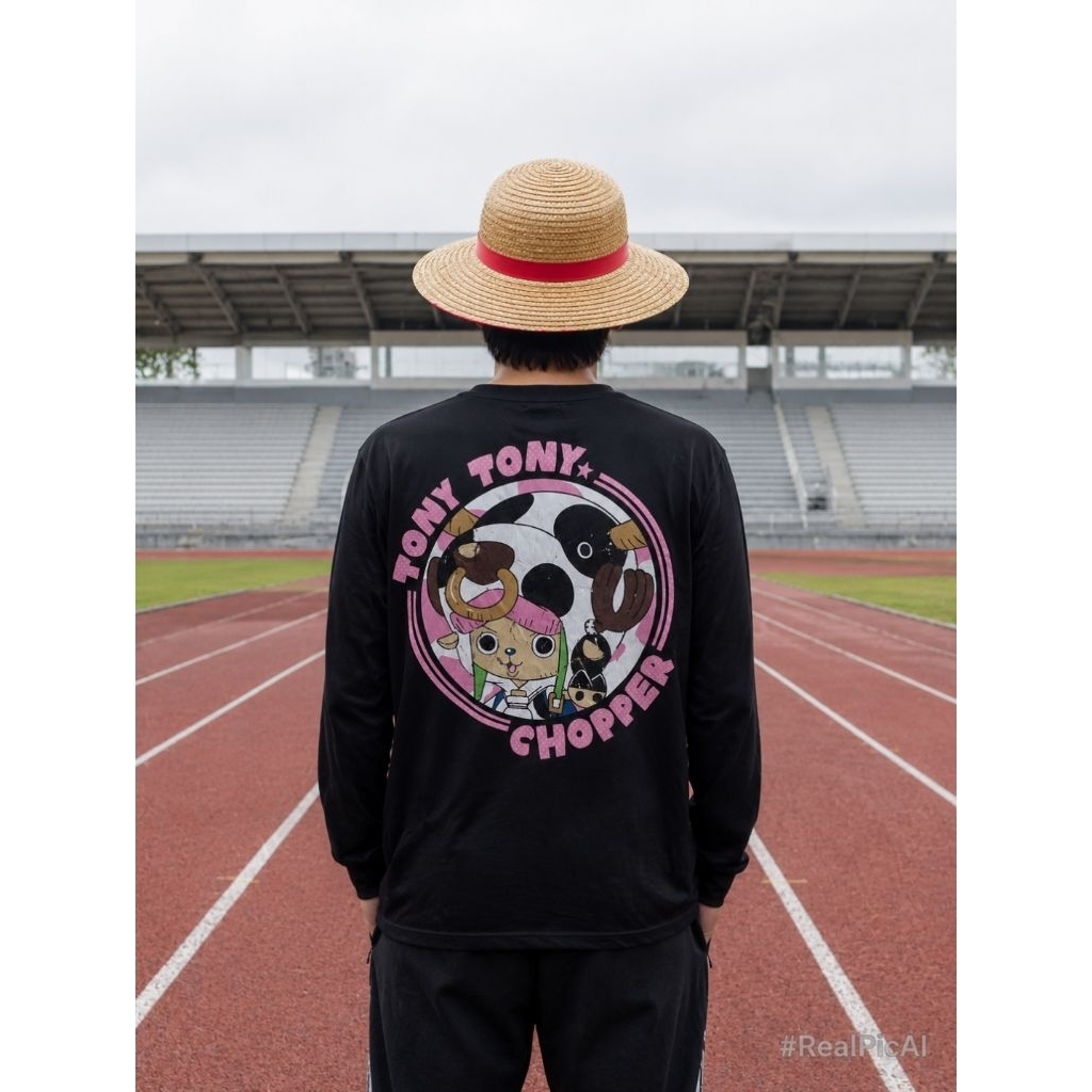 เสื้อเจอร์ซีย์แขนยาว 0NE P*ECE ภาพยนตร์ Z ป้ายอย่างเป็นทางการ ไซส์ M (P65 x L52)