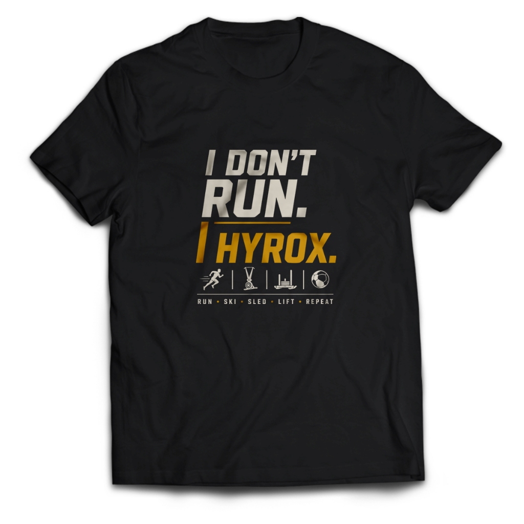 I HYROX เสื้อยืดกีฬาผู้ชายยิมฟิตเนสผู้ใหญ่เสื้อ Unisex PageKaos