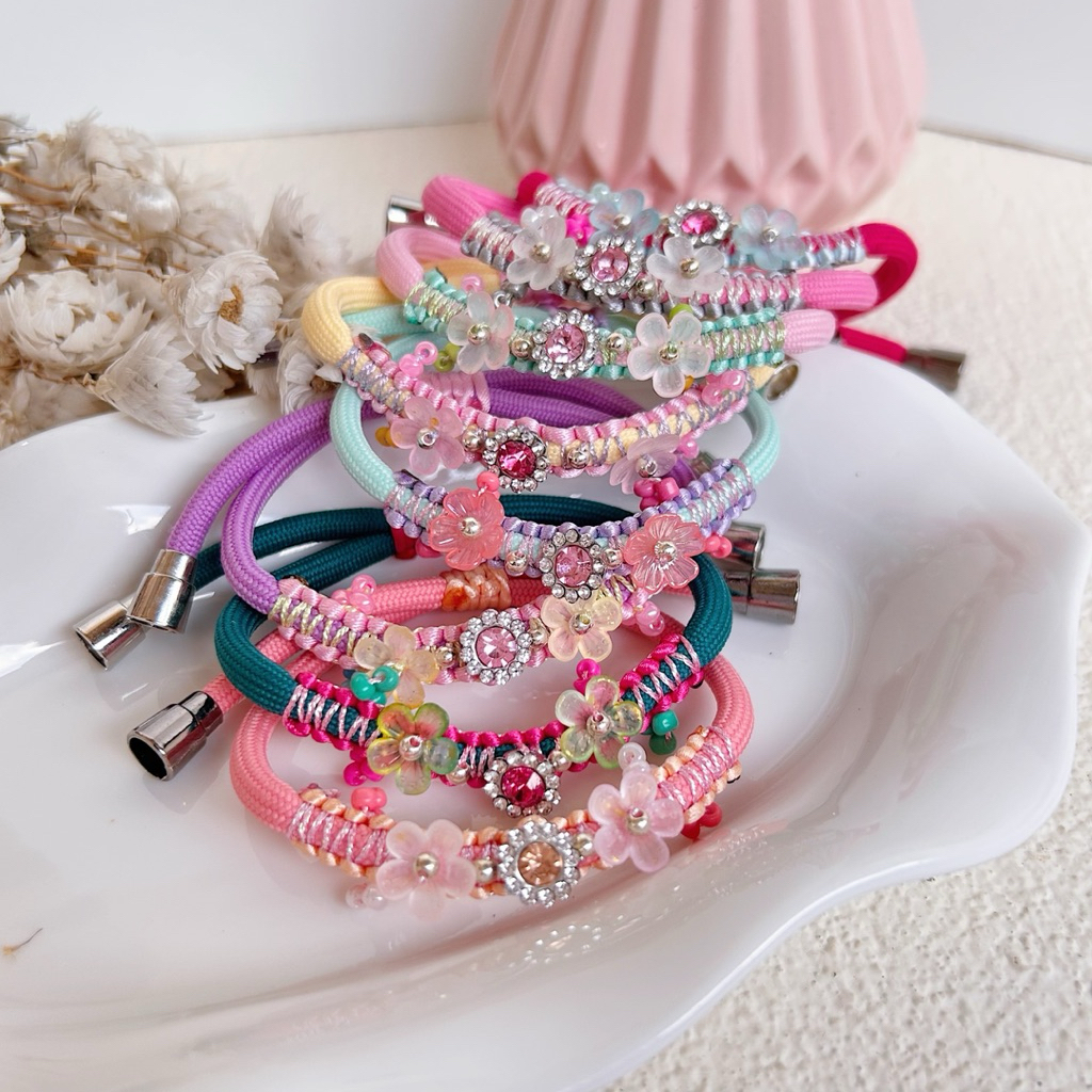 YMPROJECTS - CUTE COLORFUL MAKRAME BEADS PARACORD ROPE BRACELET สําหรับผู้หญิง