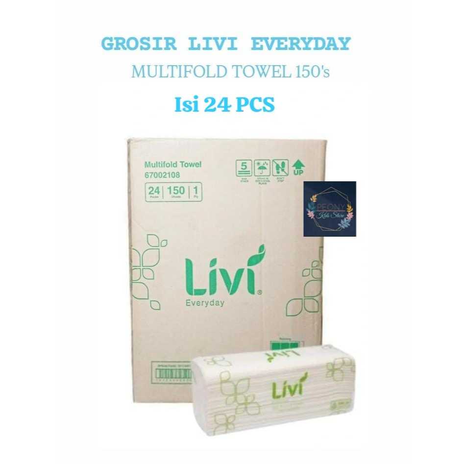 WHOLESALE LIVI EVERYDAY MULTIFOLD 150s 1ply / ผ้าเช็ดมือทิชชู่ livi 150 s 1 ชั้น