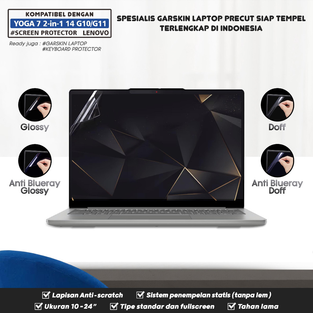 LAYER ป้องกันหน้าจอ Guard ใช้งานร่วมกับ Lenovo โยคะ 7 7i-14 2-in-1 14AKP10 14ILL10 Gen 10 Glossy Dof