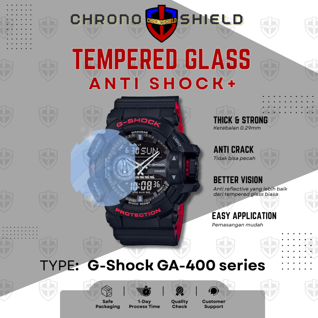 กระจกนิรภัยป้องกันการกระแทกสําหรับ G-Shock GA400 GA 400 Gshock GA-400