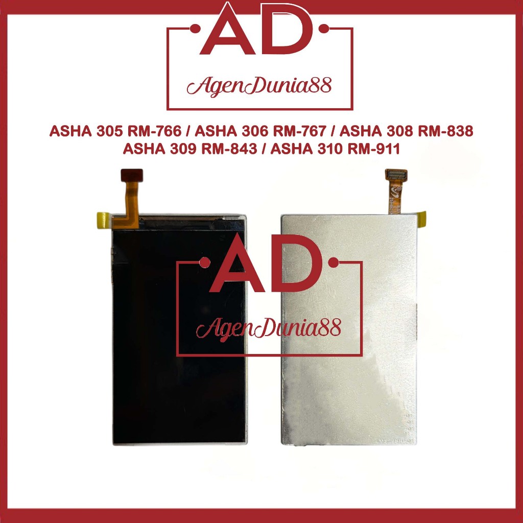 World Agent88 Lcd สําหรับ Nokia Asha 305 RM-766 - 306 RM-767 - 307 RM-838 - 308 - 309 - 310 - RM-843